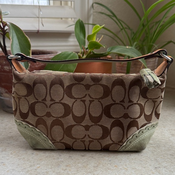 Coach Handbags - Vintage Coach Y2K with mint green suede